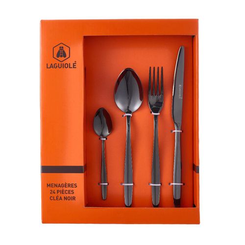 Ménagère 24 Pièces - "cléa Noir"