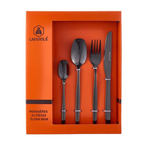 Ménagère 24 Pièces - "elora Noir"