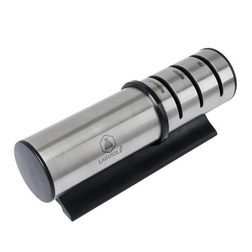 Aiguiseur 3 Systèmes D'affûtage En Acier Inoxydable Noir