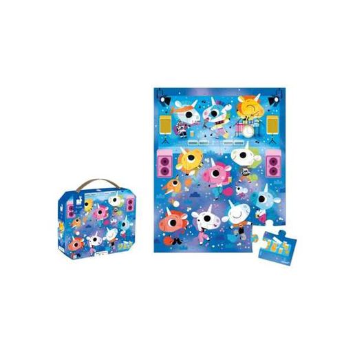 Puzzle  Concert Rock Licornes Avec Poster 24 Pièces