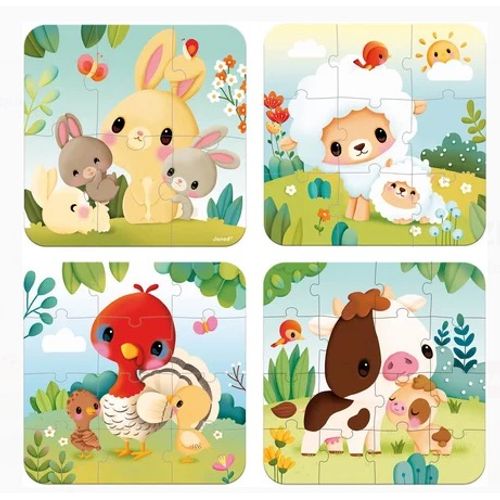 Puzzles Evolutifs  Animaux Ferme De 6 à 16 Pièces