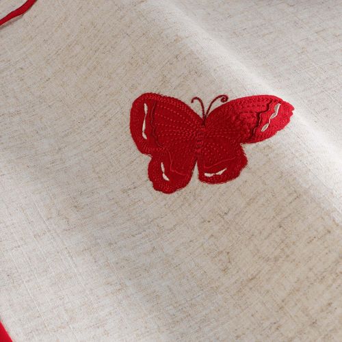 Set De Table Brodé "opaline" 33x45cm Rouge