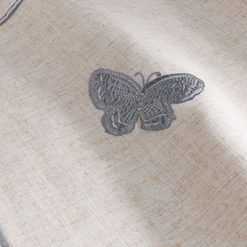 Set De Table Brodé "opaline" 33x45cm Gris