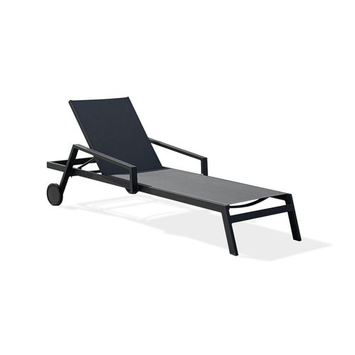 Bain De Soleil Ibiza En Aluminium Et Textilène Anthracite - Ibiza