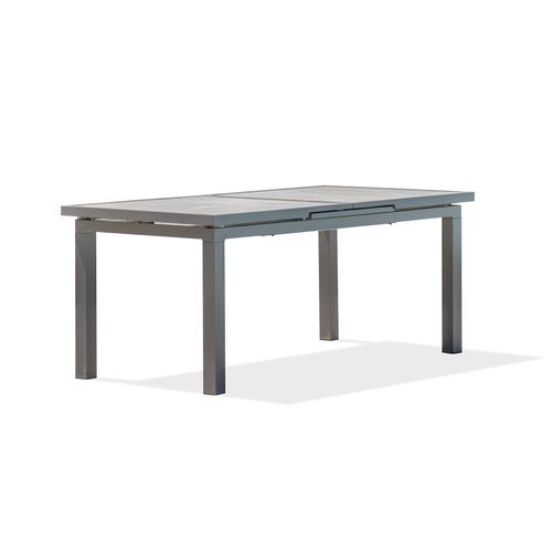 Table De Jardin Venise En Aluminium Anthracite Plateau Céramique Gris - Venise
