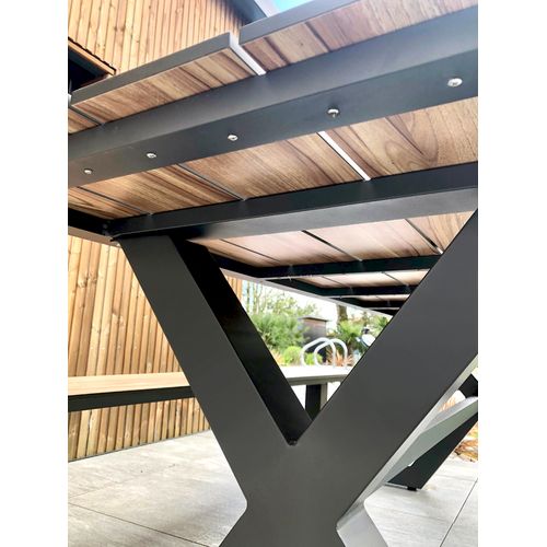 Table De Jardin Vancouver 210 Cm En Aluminium Plateau Hpl - Vancouver