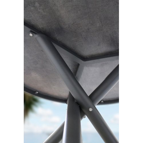 Table De Jardin Pilat Ronde En Aluminium Anthracite - Pilat