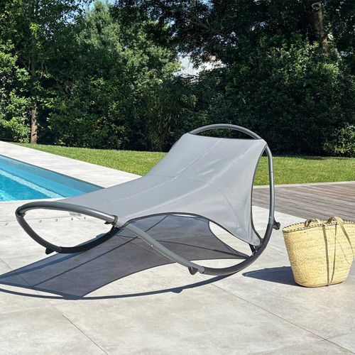 Bain De Soleil Hendaye En Acier Et Textilène Gris - Hendaye