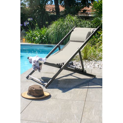 Chilienne De Jardin En Toile Plastifiéee Et Aluminium - Julia