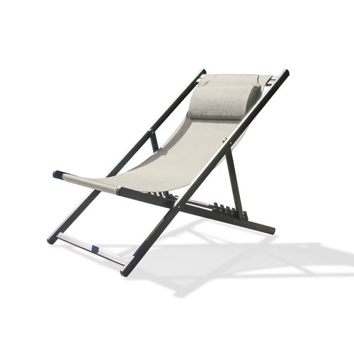 Chilienne De Jardin En Toile Plastifiéee Et Aluminium - Julia