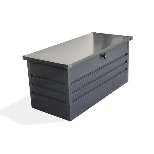 Coffre De Jardin Scatola Gris En Acier Galvanisé Anthracite 350 L - Scatola