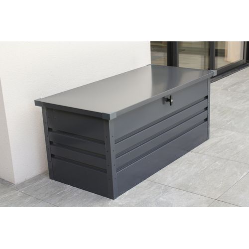 Coffre De Jardin Scatola Gris En Acier Galvanisé Anthracite 600 L - Scatola