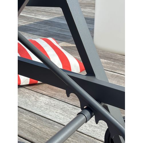 Lot De 2 Bains De Soleil Ibiza En Aluminium Et Textilène Anthracite - Ibiza