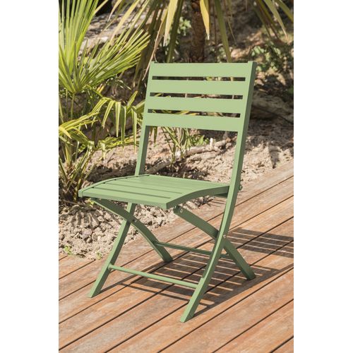 Ensemble Repas Marius 140 Cm 4 Places En Aluminium Vert Lagune - Marius