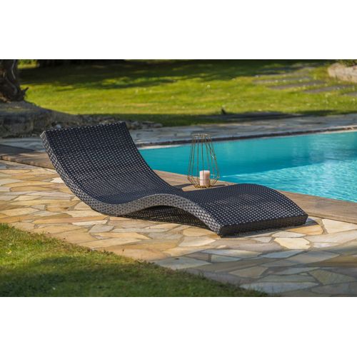 Lot De 2 Bains De Soleil Noir Cancun Résine Tressée - Cancun