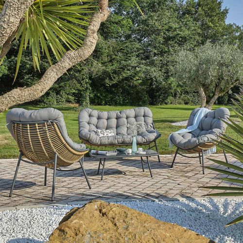 Salon De Jardin Tulum En Résine Tressée - Tulum