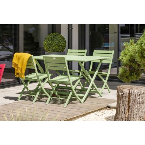Lot De 2 Chaises De Jardin Marius En Aluminium Vert Lagune - Marius