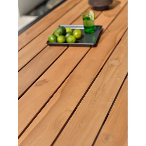 Table De Jardin Avec Bancs En Aluminium  Et Teck - Toronto