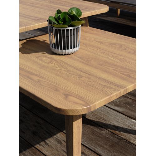 Salon De Jardin Ibarra Aluminium Imitation Bois - Ibarra