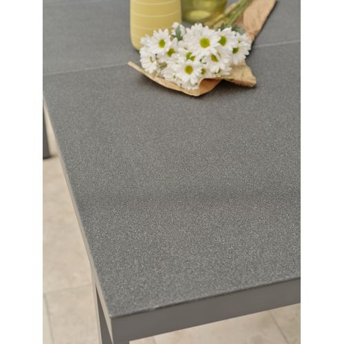 Table En Alu Et Spraystone Avec Rallonge Automatiquee - Dania