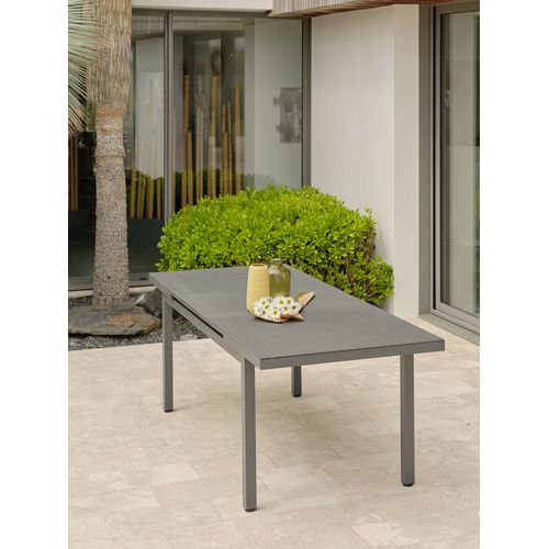 Table En Alu Et Spraystone Avec Rallonge Automatiquee - Dania