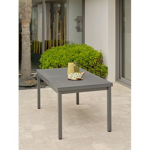 Table En Alu Et Spraystone Avec Rallonge Automatiquee - Dania