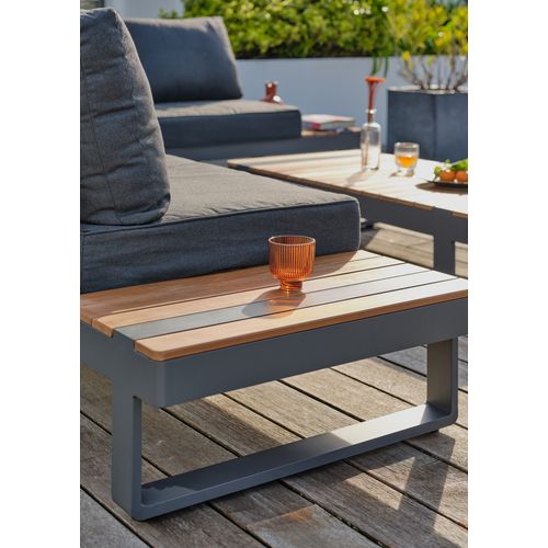 Salon De Jardin D'angle Alicante En Teck Et Aluminium - Alicante