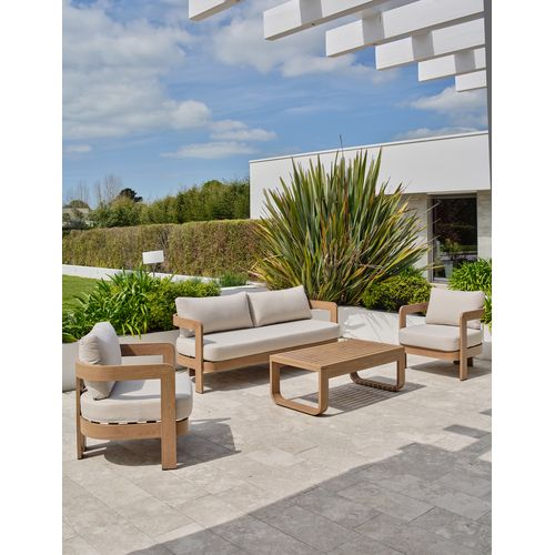 Salon De Jardin Davao Aluminium Imitation Bois - Davao