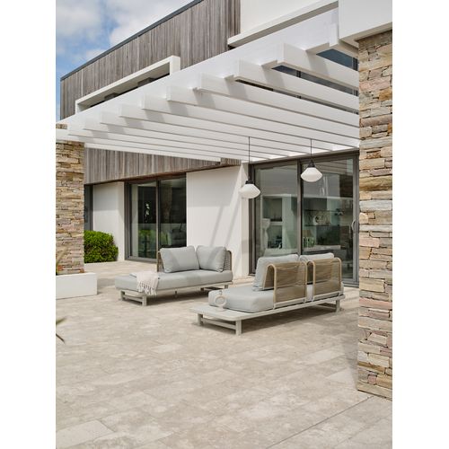 Salon De Jardin D'angle Irun En Aluminium Et Corde - Irun