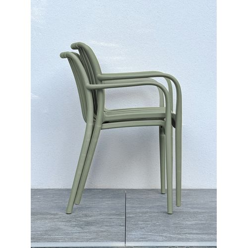 Fauteuil De Jardin Tiago En Polypropylène Vert Olive - Tiago