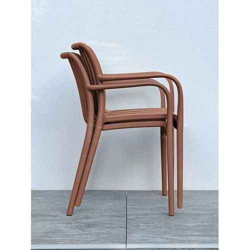 Fauteuil De Jardin Tiago En Polypropylène Terracotta - Tiago