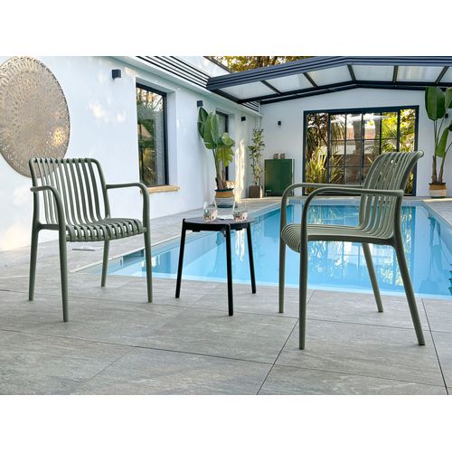 Lot De 2 Fauteuils Tiago En Polypropylène Vert Olive - Tiago