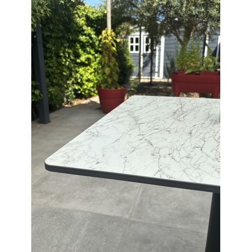 Table Carrée De Jardin Bistro En Acier Et Plateau Hpl - Bistro