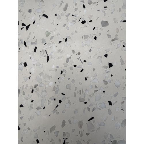 Table Ronde De Jardin Bistro En Acier Et Plateau Terrazzo - Bistro