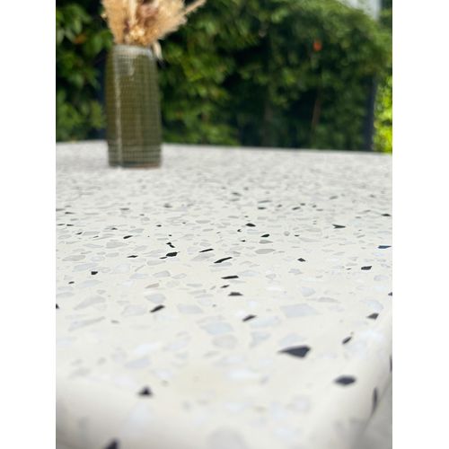 Table Carrée De Jardin Bistro En Acier Et Plateau Terrazzo - Bistro