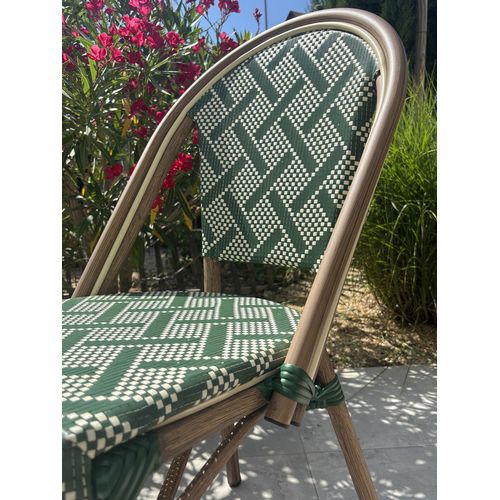 Fauteuil De Jardin Bistro En Aluminium Et Textilène Vert - Bistro