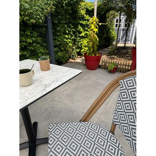 Ensemble Repas Bistro 2 Places Plateau Hpl Avec Fauteuils En Bleu - Bistro