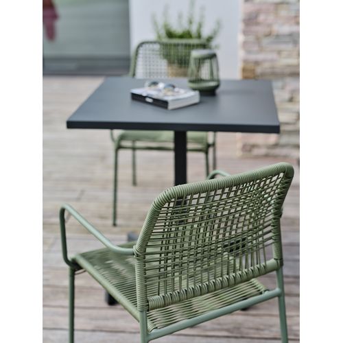 Ensemble Repas Louise 2 Places En Acier Fauteuils Olive - Louise