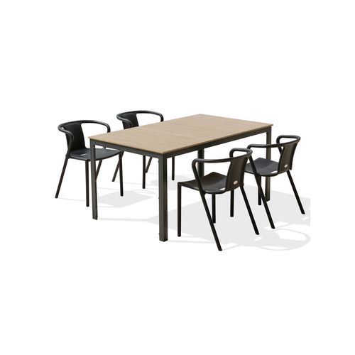 Ensemble Repas Boston 4 Pl Avec Diego Noir - Boston