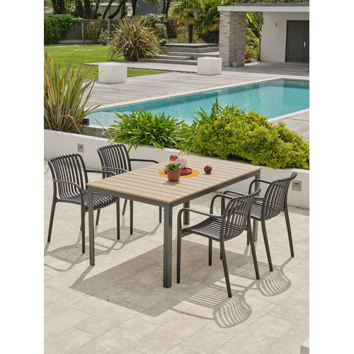 Ensemble Repas Boston 4 Pl Avec Tiago Noir - Boston