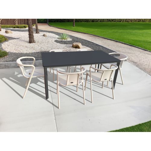 Ensemble Repas Meet 6 Places En Aluminium Laqué Anthracite - Meet