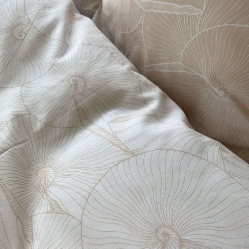 Parure De Lit 100% Coton Tencel 57 Fils Plage Taille 240x260 Cm