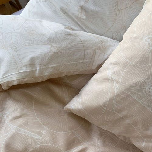 Parure De Lit 100% Coton Tencel 57 Fils Plage Taille 240x260 Cm