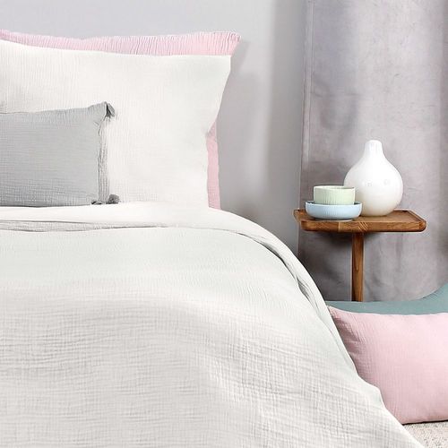 Parure De Lit En Double Gaze De Coton - 260x240 Cm - Blanc