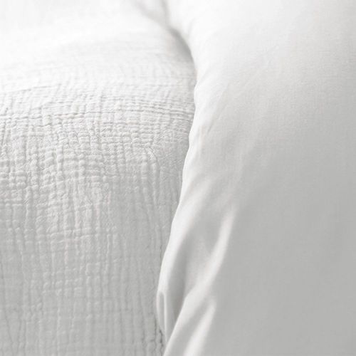 Parure De Lit En Double Gaze De Coton - 260x240 Cm - Blanc