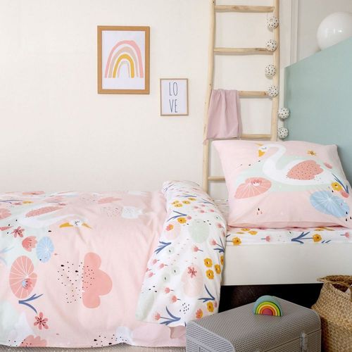 Housse De Couette 140x200 + 1 Taie D'oreiller 63x63 Coton Clara