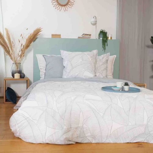 Housse De Couette 220x240 + 2 Taies D'oreiller 63x63 Lin Métis Lavé Pampelune