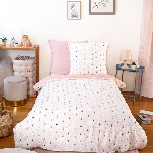 Housse De Couette 140x200 Cm + 1 Taie D'oreiller 63x63 Cm Gaze De Coton Liberty