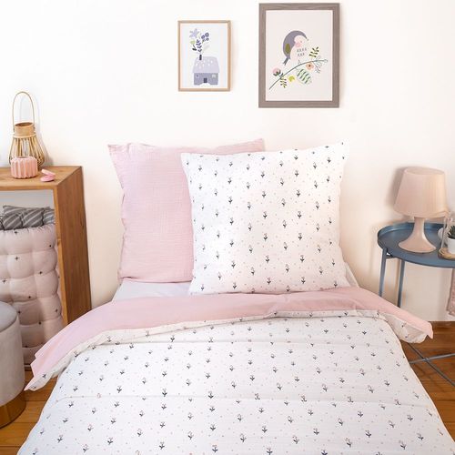 Housse De Couette 140x200 Cm + 1 Taie D'oreiller 63x63 Cm Gaze De Coton Liberty