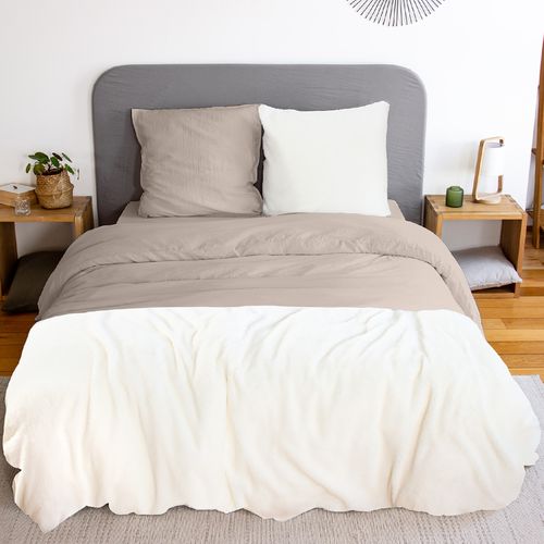 Parure De Lit 3 Pièces Sherpa - 240x220 Cm - Beige